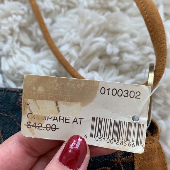 Vintage XOXO Crossbody Handbag Denim Fringe - Picture 8 of 8